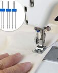 18 Pieces Sewing Machine Twin Needles Double Twin Needles Pins Twin Stretch Needles with Plastic Box, Automatic Needle Threader for Household Sewing Machine, 3 Mixed Sizes 2.0/90, 3.0/90, 4.0/90