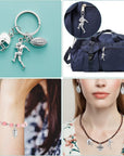 70 Pieces Football Charms Mixed Silver Football Player'S Bat Beads Pendants Necklace Crafting Sport Charms Jewelry Making Findings Accessory DIY Necklace Bracelet