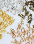 A-Z Metal Letter Charms for Jewelry Making, 200Pcs/104Pcs, Capital Alphabet Initial Charms