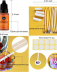 Candle Dye - 24 Colors Liquid Candle Making Dye for DIY Candle Making Supplies Kit, Food Grade Ingredients Oil-Based Candle Coloring for Soy Wax Dyes, Beeswax, Gel Wax, Paraffin Wax - Each 0.35Oz/10Ml