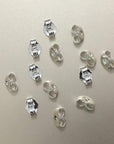 12Pcs/6 Pairs 925 Sterling Silver Earring Backs Replacement Secure Ear Locking for Stud Earrings Ear Nut for Posts, 5X6Mm