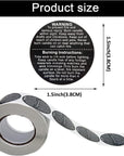 1500 Pcs Candle Warning Labels,1.5Inch Candle Jar Container Stickers, Candle Safety Stickers for Candle Making DIY Candle Jars