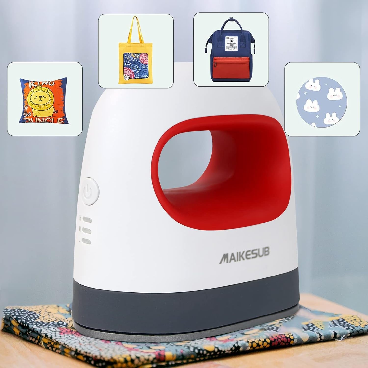 Mini Heat Press Machine Easy to Use for T Shirts Shoes Hats Small HTV Iron on Vinyl Projects Portable Heating Transfer Iron Red