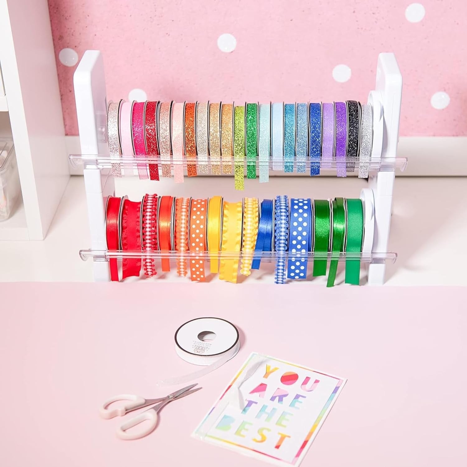Ribbon Storage Rack - White