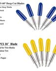 50PCS Blades for Explore Air 2/Air 3/3/Make 3/Maker 40PCS 45° Premium Fine Point Blade & 5PCS 60° Deep Cut & 5PCS 30° Shallow Cut Vinyl Fabric Knife Cutting Blade for Replacement