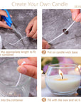 Candle Wick Tabs 300Pcs Metal Candle Wick Sustainer Tabs for Candle Making and Candle DIY (12.5Mm/ 0.5Inch)