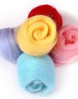 BAODLON 50 Colors Fibre Wool Yarn Roving for Needle Felting Hand Spinning DIY Craft Materials