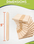 4.5" Natural Wooden Popsicle Craft Sticks - Package of 200Ct (Traditional Plain - 4.5")