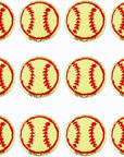 12 PCS Yellow Baseball Patch Chenille Patches Gold Edges Baseball Applique Baseball Iron on Patches for DIY Clothing Repair