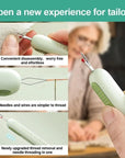 Seam Ripper, 2024 Upgrade 2 in 1 Needle Threader for Sewing, Threading and Thread Removal Tools, Sewing Seam Thread Remover for Needle Work Patterns and Sewing Clothes(3Pcs)