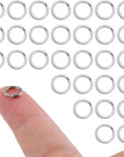 30Pcs Split Rings, 8Mm Stainless Steel Small Key Chain Mini Keychain Rings Split Open Jump Rings for Jewelry Making Metal Keyring Connectors Key Ring Attachment for Car Keys Craft Making