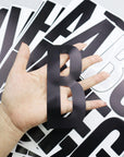 5 Inch Letter Stickers, 122 Pieces Self Adhesive Alphabet Number Sticker for Mailbox, Door, Truck and Outdoor, Waterproof Sticky Vinyl Symbol Stickers for DIY(12 Sheet Black)
