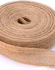 2 Rolls Natural Burlap Fabric Ribbon Wedding Events DIY Craft Ribbon Brown Rustic Ribbon for Floral Garland Scrapbook Wrapping Home Decor, 10 Meters Each Roll