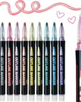 - Double Line Outline Markers, 10 Colors, Shimmer Markers, Self-Outline Metallic Markers, Outline Pens, Craft Pens