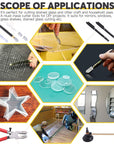 9 Pcs Glass Cutting Tool Set Kit Includes Adjustable Circular Glass Cutter, Glass Running Pliers with Rubber Tip, 2Mm-20Mm Oil Feed Carbide Tip with 3 Bonus Blades for Mirrors Tiles Mosaic
