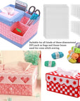 39Pcs Mesh Plastic Canvas Sheets Kit Including 15 Pieces Clear Plastic Canvas, 12 Color Acrylic Yarn and Embroidery Tools for Embroidery Plastic Canvas Craft