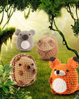 Crochet Kit for Beginners, 4PCS Crochet Animal Kit for Adults Kids, Learn to Crochet with Step-By-Step Video with Writtern Pattern