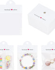 100Pcs Packaging for Small Business, Jewelry Package Supplies for Small Business, Jewelry Display Clear Bags for Selling, Small Craft Packaging Set for Bracelets, Key Chains, Earring(White)