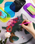 6 Pieces Diamond Painting Accessories Anti-Slip Tools Sticky Mat for Diamond Painting Sticky Gel Pad Universal Mount Holder 5.6 X 3.3 Inch for Holding Tray 5D Diamond Accessories for Adults