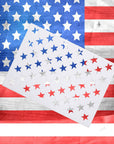 7 Pieces American Flag 50 Stars Stencil Template for Painting on Wood, Fabric, Paper, Airbrush, Walls Art, 2 Large, 2 Medium and 3 Small for Flag Day, Independence Day