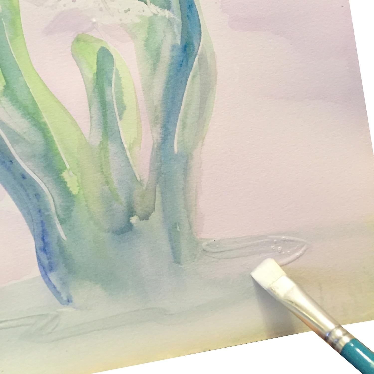 Masking Fluid Paint Brushes (Set of 10) - Watercolor Brushes Contains Synthetic Hair W/Short Wood Handles