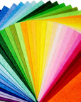42PCS Colored Felt Fabric Sheets, 6 X 6 Inches Craft Felt Squares for DIY Craft and Sewing Projects