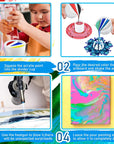 7 Pcs Paint Pour Cup Bundle 3 Pcs Acrylic Paint Pouring Cup Multi Channel Split Cup for Paint Pouring 2 Pcs Large Open Cup 2Pcs Flower Pour Cup for DIY Making Resin Acrylic Paint, White