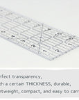 Acrylic Quilters Ruler,Sewing Ruler,3-Inch by 17-Inch, Non Slip Rings 15 Pieces for Quilting and Sewing