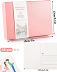 48 Sheets 4X6 Watercolor Postcards, 140Lb/300Gsm Blank Postcards Watercolor Paper Cards Art Supplies Valentine Gifts for Painting, DIY, Mailing, Invitations, Greeting Cards