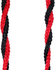 2024 Graduation Ribbon Lei Grad Braided Necklace Graduation Gift with Tassel Adjustable Leis for High School College Bachelor Master Doctor Graduation Party (Black & Red, 1)