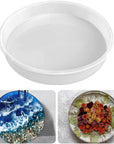 14" round X 2" Deep XL Large Tray Mold, Shiny Silicone Tray Board Table Clock Mold for Epoxy Resin Casting, Floral Preservation Bouquet Resin Mold Home Decor