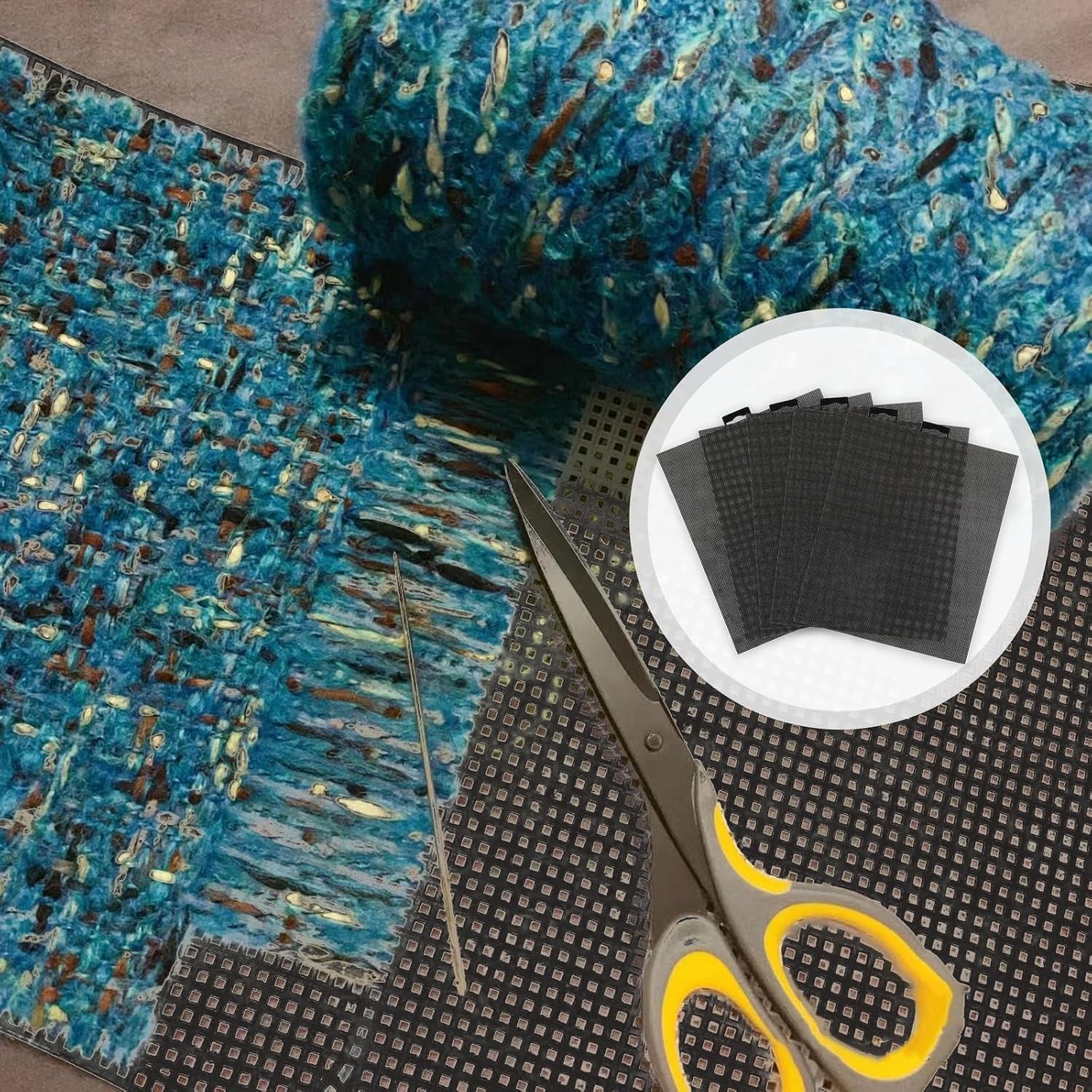 Plastic Mesh , 5 Pieces 7 Count Mesh  for Embroidery Making Cross Stitch Aida Mesh Screen for DIY Crafts, Acrylic Yarn Crafting Knit Crochet Projects (10.2 X 13.2 Inch)