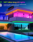 50 FT LED Strip Lights,Bluetooth LED Lights for Bedroom, Color Changing Light Strip with Music Sync, Phone Controller and IR Remote(App+Remote +Mic)