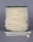 5Mm Faux Pearl Beads Garland Pearl Bead Roll Strand for Wedding Party Decoration, 99 Feet Roll (Ivory)