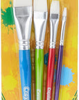 Large Paint Brushes (4Ct), Kids Paint Brush Set, Thin & Thick Paint Brushes, for Acrylic, Tempera, Water Based Paint, Ages 3+