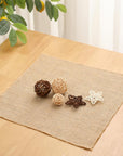 10 Pcs Burlap Squares Multipurpose Natural Burlap Fabric Burlap Centerpiece Burlap Placemats Farmhouse Gardening Country Crafts for Home Weddings Kitchen Table Decorations (13 X 13'')