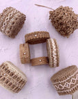 Burlap Ribbons,8 Rolls Burlap Lace Burlap Wedding Ribbon Natural Jute Rope Twine String for Crafts Gift Wrapping Wedding Party Home Decoration(17.6 Yards)