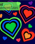 4 Bottle Multi-Surface Acrylic Paint Set, 2Oz, Neon Blacklight Colors