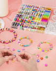 1642 Pieces Clay Beads for Friendship Bracelets Making Kit, 24 Styles Jewelry Making Supplies Cute Beads Charms with Elastic String and Organizer Gifts for Teens Girls Ages 6 7 8 9 10 11 12