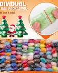 96Pcs 10.4 Oz Needle Felting Wool- 48 Colorful Nature Fibre Wool Yarn Roving Needle Felting Hand Spinning for Wool Felting Yarn Supplies DIY Craft Materials, 3G/Pack