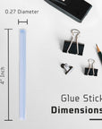Mini Hot Glue Sticks (Bulk 500 Value Pack) 4 Inch Length - Drys Crystal Clear - Fits All Small Mini Size Glue Guns 0.27 Diameter