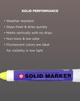 SAKURA Solidified Paint Solid Marker, 14 to 392 Degrees F, Fluorescent Yellow (46591)