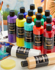 Acrylic Paint, 24 Colors Acrylic Paint Bottle Set, 250Ml/8.45Oz Each, Rich Pigments, High Viscosity, Bulk Paint for Artists, Beginners and Kids Painting on Rocks Crafts Canvas Wood Ceramic