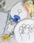 72Pcs Sublimation Keychain Blanks Bulk - Sublimation Blanks Keychain with White Protective Film - MDF Sports Keychain - Heat Transfer Keychain Blanks Double Sided