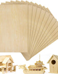 12 Pcs Basswood Sheets 3Mm 1/8" X 12" X 18" Plywood Board Craft Wood Thin Wood Sheets for DIY Arts Crafts Woodworking Scroll Sawing Projects Painting Drawing Laser Cutting Projects Laser Wood Burning