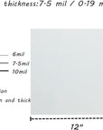 12 Sheets 7.5 Mil Mylar Sheet 12 X 12 Inch Milky Translucent PET Blank Stencil Making Sheet for Cricut, Silhouette, Cut Tool Template Material (7.5 Mil)