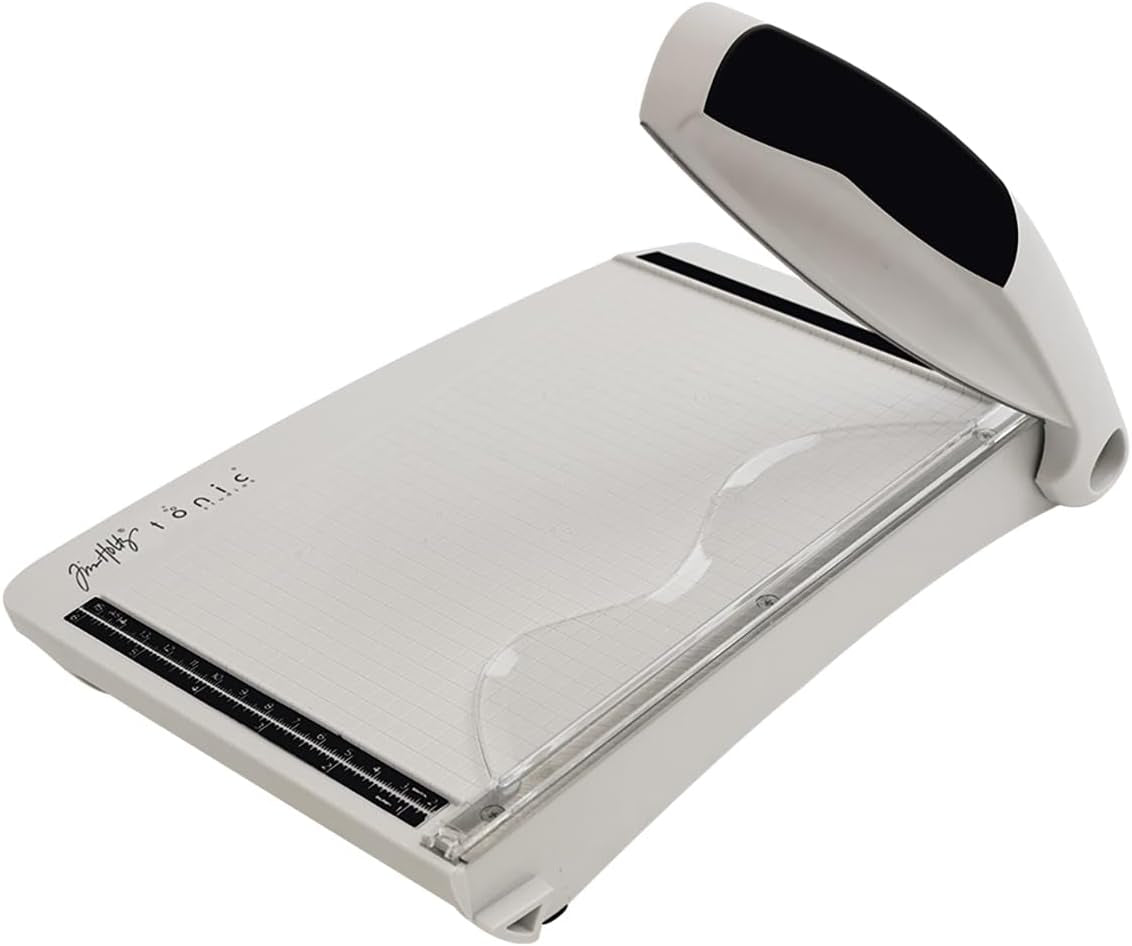 Paper Cutter Tool - Guillotine Paper Trimmer for Scrapbooking, Vinyl, and Craft Paper - 8.5 Inch Cutting Length with Ruler and Grid Lines