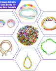 42000Pcs 2Mm Glass Seed Beads 12/0 Small Tiny Beads Kit with 150Pcs Alphabet Letter Beads Pendants Charms Jump Ring Elastic String for DIY Bracelets Necklace Jewelry Making Supplies