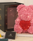 Valentine's Day Gift Rose Bear Eternal Flower Rose Teddy Bear PE Foam Bear 25cm Valentines Day