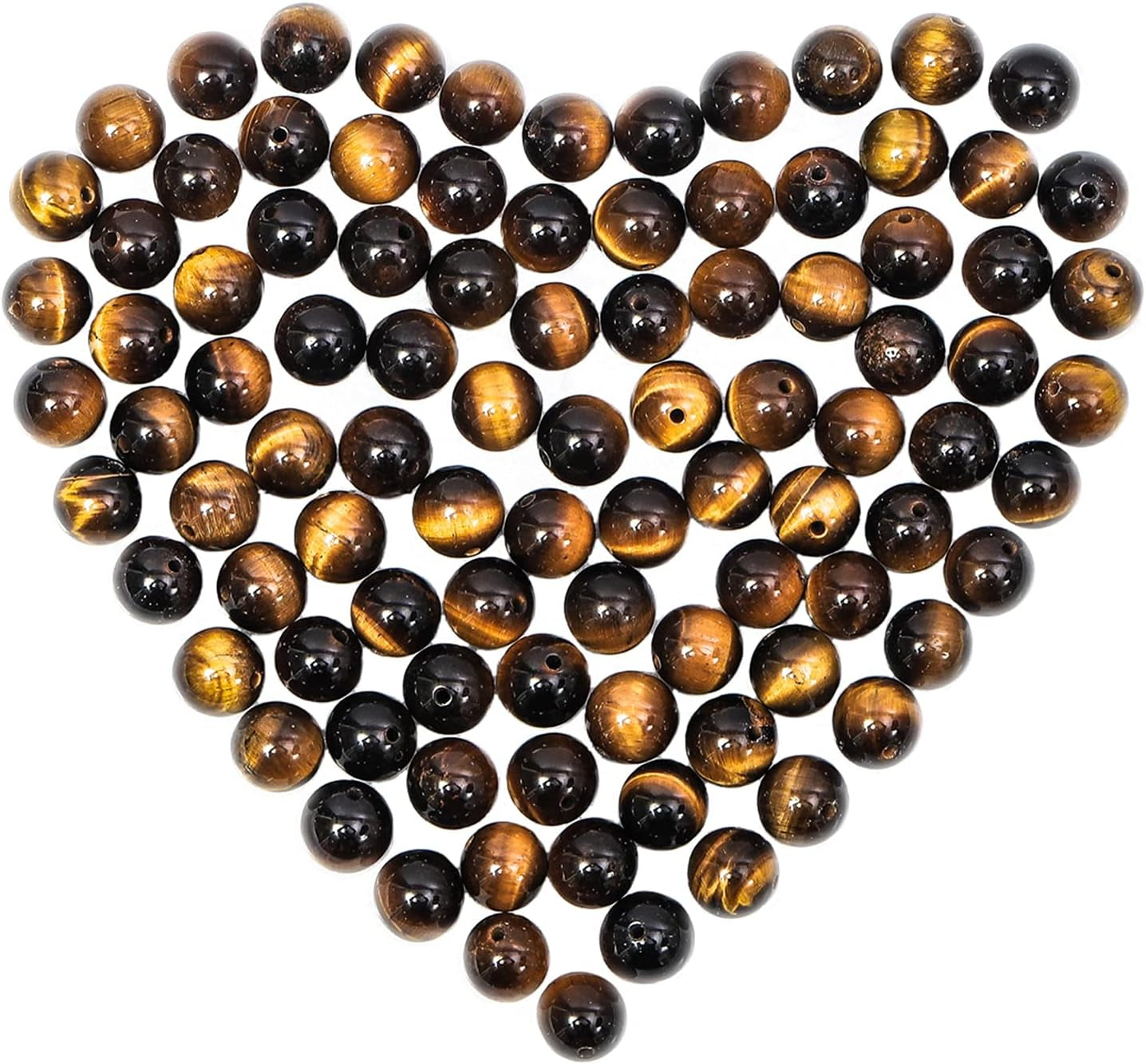 Natural Stone Beads 100Pcs 8Mm round Beads for Jewelry Making Bracelet Tiger Eye